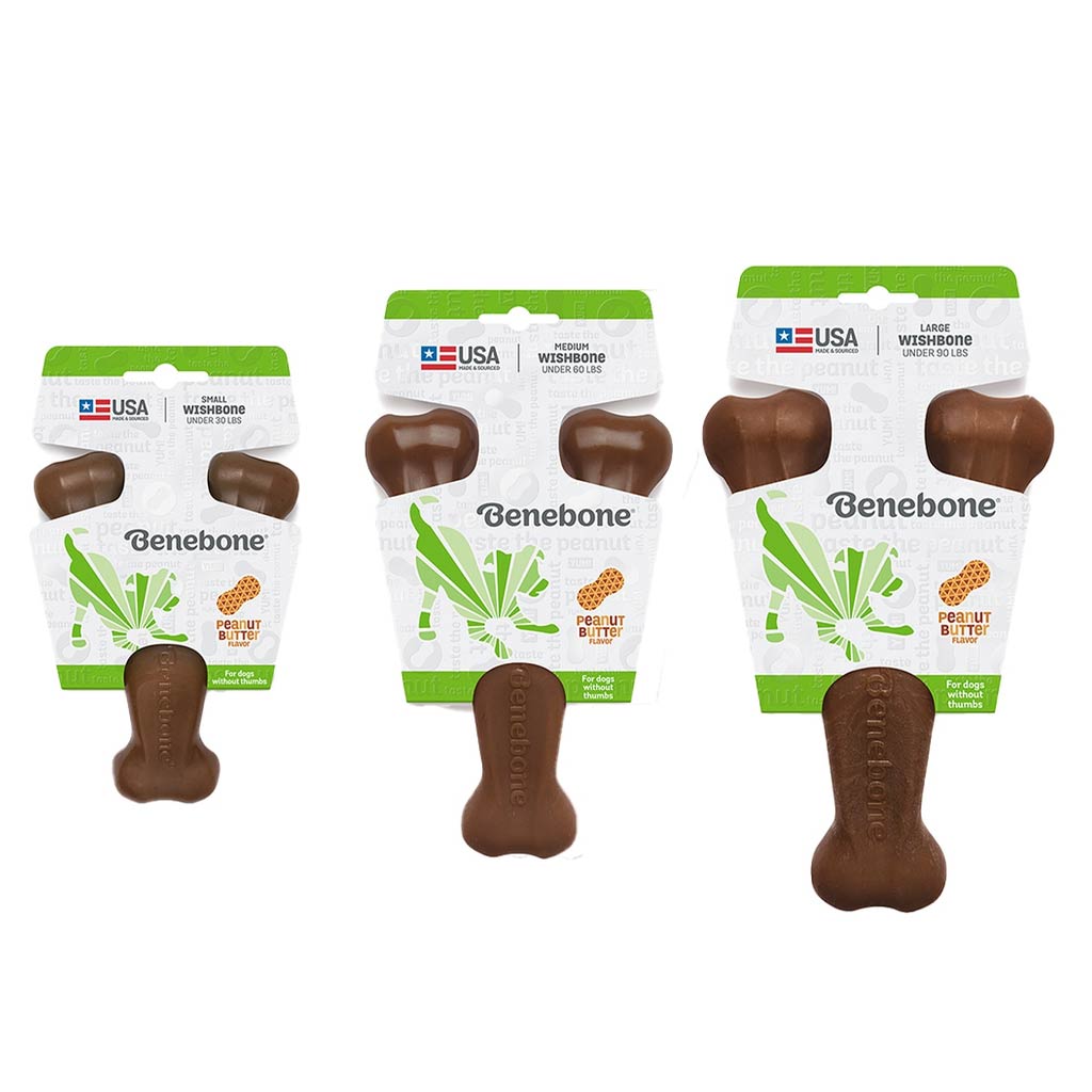 BENEBONE WISHBONE PEANUT BUTTER JUMBO DOG CHEW